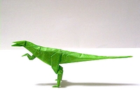 Origami Dromaeosaurus by Fumiaki Kawahata on giladorigami.com