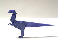 Origami Ornithomimus by Fumiaki Kawahata on giladorigami.com