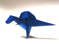 Origami Spinosaurus by Fumiaki Kawahata on giladorigami.com