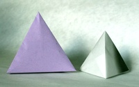 Origami Tetrahedron by Kazuo Haga on giladorigami.com
