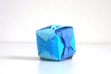 Origami Furoshiki cube by Miyuki Kawamura on giladorigami.com
