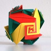Origami Weaved ball by Toshikazu Kawasaki on giladorigami.com