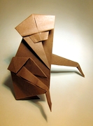 Origami Monkey by Kunihiko Kasahara on giladorigami.com