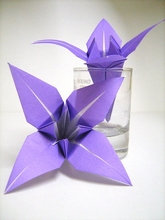 Origami Lily flower and bud by Traditional on giladorigami.com