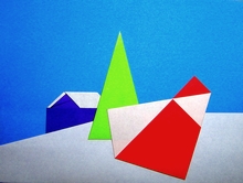 Origami 11-fold X-mas scenery by Paula Versnick on giladorigami.com