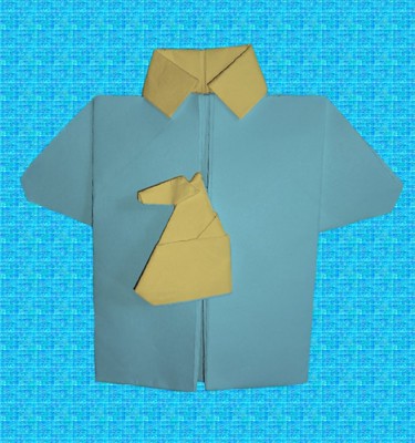 Origami Shirt with horse by Leonardo Pulido Martinez on giladorigami.com