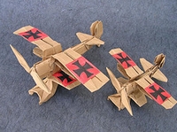 Origami Fokker Dr. 1 the Red Baron by Jose Maria Chaquet on giladorigami.com