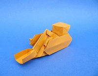 Origami Power shovel by Yoshihide Momotani on giladorigami.com