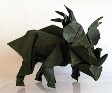 Origami Styracosaurus by Nakamura Kaede on giladorigami.com