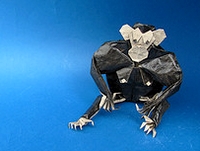 Origami Chimpanzee by Quentin Trollip on giladorigami.com