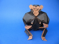 Origami Chimpanzee by Quentin Trollip on giladorigami.com