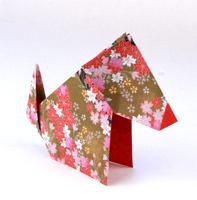 Origami Dog - sitting by Aoyagi Shoko on giladorigami.com