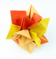 Origami Leaved octahedral skeleton by Denver Lawson on giladorigami.com