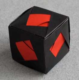 Origami Squared square cube by Robert Neale on giladorigami.com