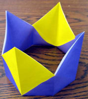 Origami Octagoal crown by Nick Robinson on giladorigami.com