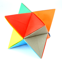 Origami Hinged equilateral unit by Nick Robinson on giladorigami.com