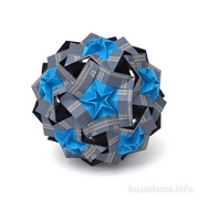 Origami Passionfruit kusudama by Natalia Romanenko on giladorigami.com