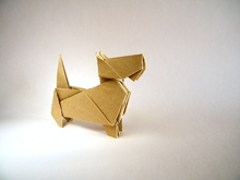 Origami Scottish terrier by Peterpaul Forcher on giladorigami.com