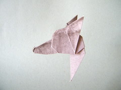 Origami Ibizan hound head by Felix Gimeno on giladorigami.com