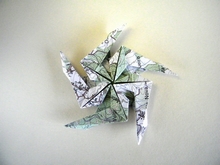 Origami Pentagonal spinning star by Masoud Hosseini on giladorigami.com