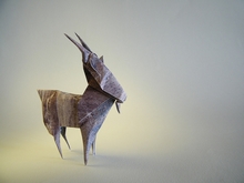 Origami Mountain Goat by Janessa Munt on giladorigami.com