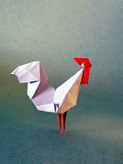 Origami Rooster by Alberto Plaja on giladorigami.com