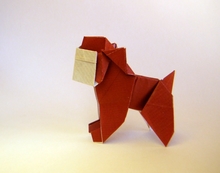 Origami Japanese macaque by Yamada Katsuhisa on giladorigami.com