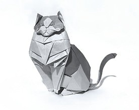 Origami Ragdoll cat by Vistar on giladorigami.com