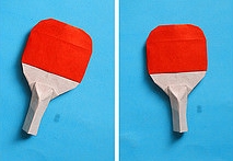 Origami Table-tennis bat by Matsumoto Hiroya on giladorigami.com