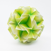 Origami Argentum kusudama by Maria Sinayskaya on giladorigami.com