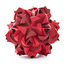 Origami Little roses kusudama by Maria Sinayskaya on giladorigami.com