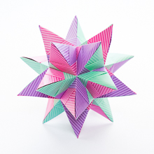 Origami Sky star kusudama by Maria Sinayskaya on giladorigami.com