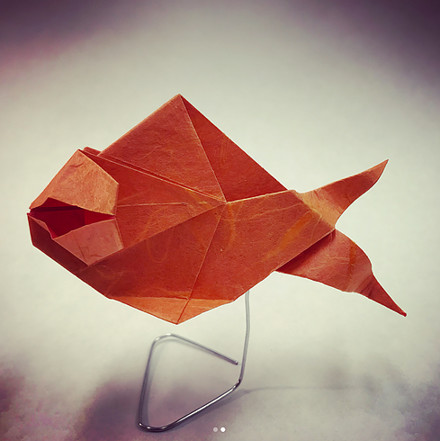 Origami Telescope goldfish by Rob Snyder on giladorigami.com