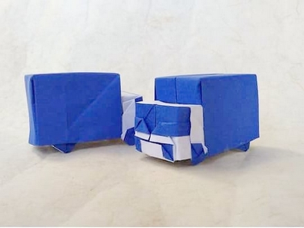 Origami Box truck by Hadi Tahir on giladorigami.com