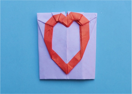 Origami Heart outline by Hadi Tahir on giladorigami.com
