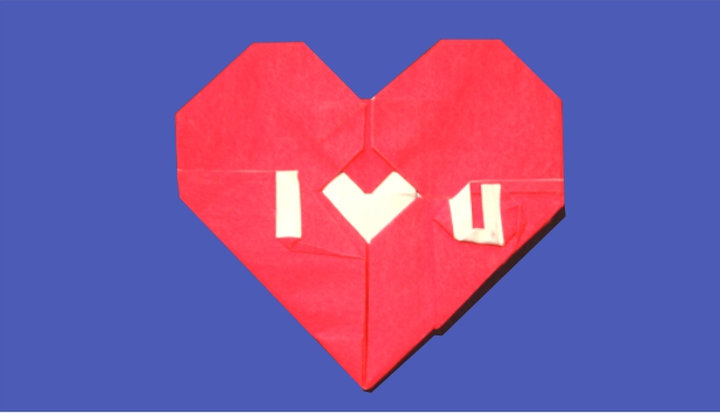 Origami I heart U by Hadi Tahir on giladorigami.com