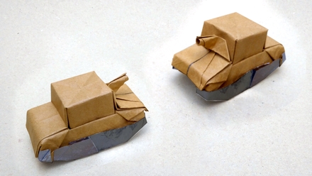 Origami Tank by Hadi Tahir on giladorigami.com