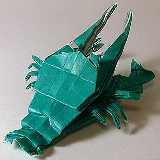 Origami American lobster by John Montroll on giladorigami.com