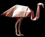 Origami Flamingo by John Montroll on giladorigami.com