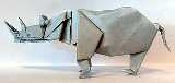 Origami Rhinoceros by John Montroll on giladorigami.com