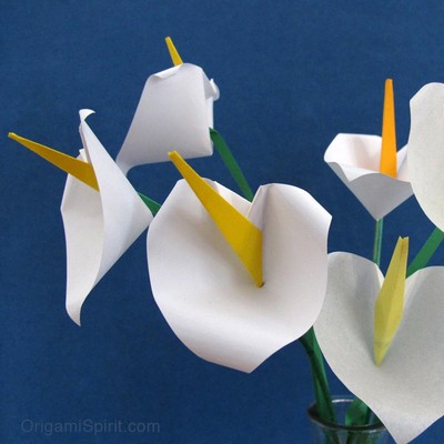 Origami Calla lily by Leyla Torres on giladorigami.com