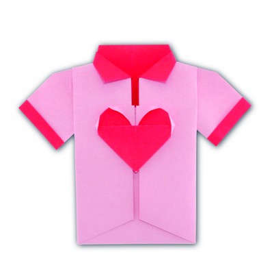 Origami Heart shirt by Quentin Trollip on giladorigami.com
