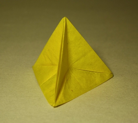 Origami Sunken tetrahedron by John Montroll on giladorigami.com