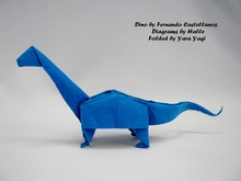 Origami Dino by Fernando Castellanos on giladorigami.com