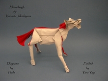 Origami Horse laugh by Kunsulu Jilkishiyeva on giladorigami.com