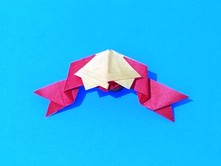 Origami Bells with ribbon by Hojyo Takashi on giladorigami.com