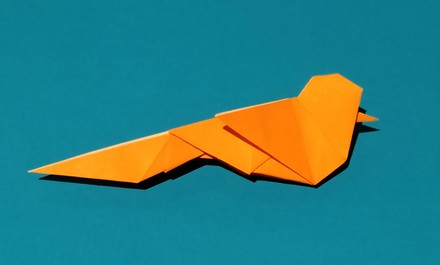 Origami Little bird with long tail by Sakurai Ryosuke on giladorigami.com