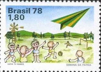 Brazil 1978 National week - Children at play - paper plane (Postage)
