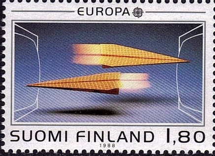 Finland 1988 Europa - Communication and transport - paper dart (Postage)