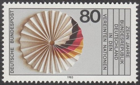 Germany (Federal republic) 1983 10th anniversary of United Nations membership - fan (Postage)